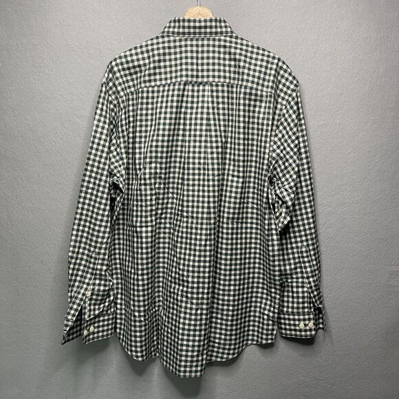 Orvis Mens Green & White Checkered Button-Up Shirt Long Sleeve Size L - Picture 5 of 6